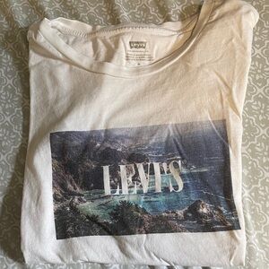 Levi's White Scenic Print Tee